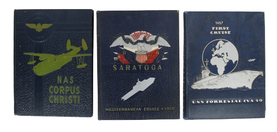 Vintage US Navy 1950's Cruise Book Lot of 3(B3V)