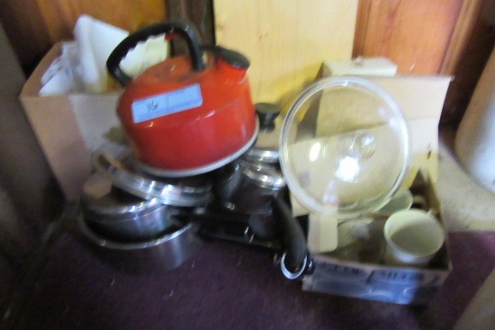 ASSORTED PANS AND ETC