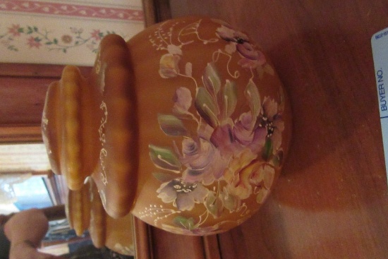 HAND-PAINTED COVERED BOWL