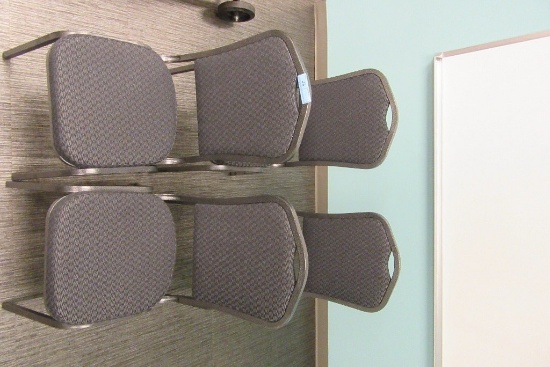 4 PADDED STACKING CHAIRS