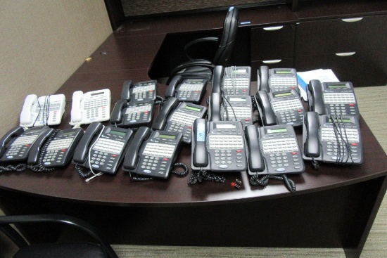 TADIRAN EMERALD ICE DELUXE MODEL TELEPHONE SYSTEM INCLUDING 18 PHONES