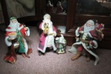 3 LENOX SANTAS