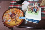 NORMAN ROCKWELL PLATE, THE MUSIC LESSON FIGURINE, AND SATURDAY EVENING POST