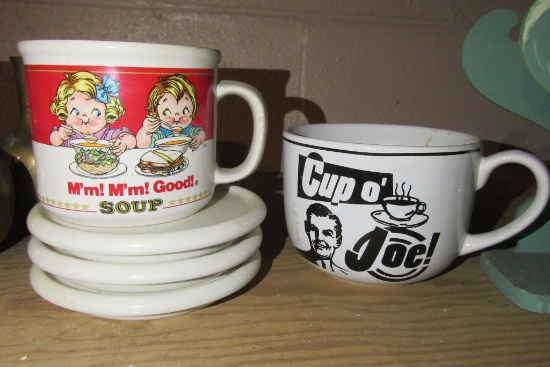 CAMPBELL SOUP MUG. CUPPA JOE MUG. HOLDERS.