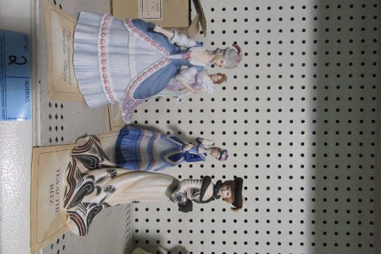 4 LENOX FIGURINES - TEA AT THE RITZ. GRAND TOUR. GALA AT THE WHITE HOUSE. T