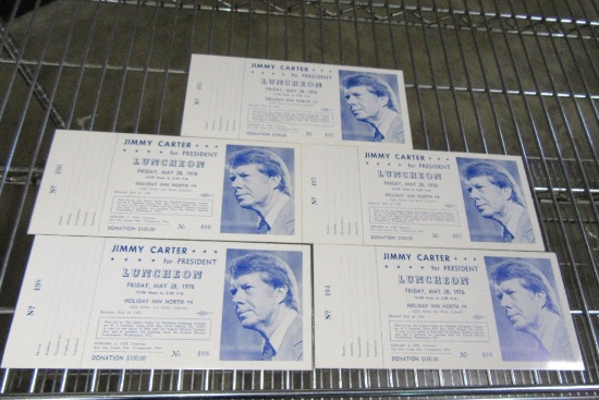 JIMMY CARTER FOR PRESIDENT LUNCHEON 1976 TICKETS