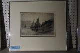 H. FARRER 1880 ORIGINAL 12x8 ETCHING (frame size 20x18)