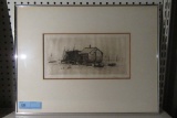 H. FARRER 1881 ORIGINAL 12-1/2x6-1/2 ETCHING (frame size 21x20)