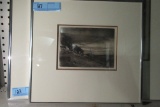 H. FARRER 1880 ORIGINAL 7x5-1/2 ETCHING (frame size 14x13)