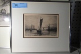 H. FARRER 1879 ORIGINAL 8x5-1/2 ETCHING (frame size 14x12)