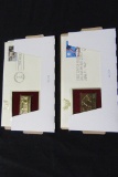 VARIETY OF FIRST DAY OF ISSUE GOLD STAMP REPLICAS