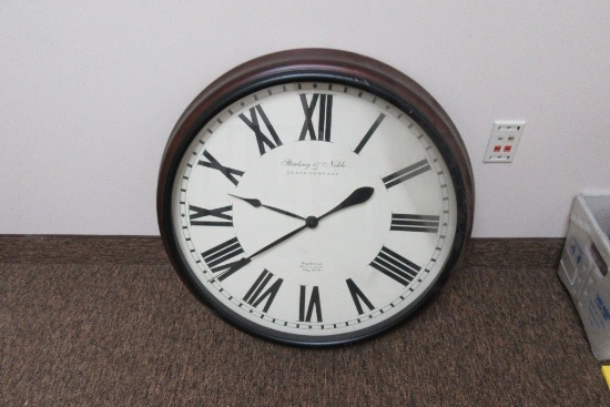 30" STERLING AND NOBLE WALL CLOCK