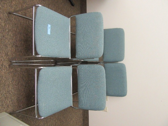 (4) MLP SEATING CORPORATION OF ELK GROVE VILLAGE PALE GREEN STACKING CHAIRS