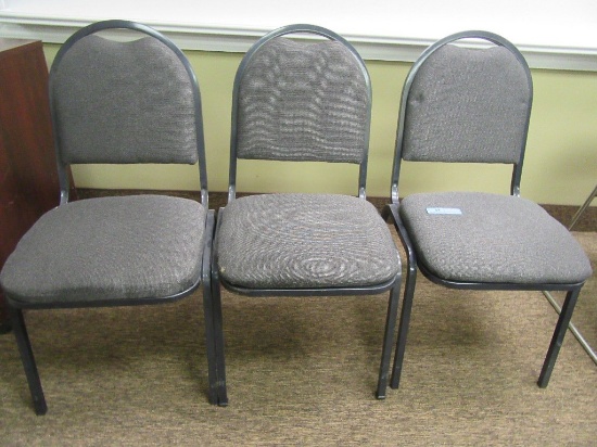 3 PADDED STACKABLE CHAIRS