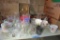 MISCELLANEOUS LOT OF GLASSWARE, MUGS, CAMPBELL SOUP, SPICES