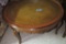 ROUND LEATHER TOP COFFEE TABLE
