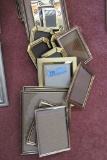 GOLD PICTURE FRAMES. ASSORTED SIZES
