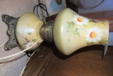 FLORAL PAINTED ACCENT LAMP