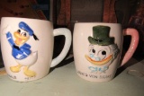 WALT DISNEY WORLD DONALD DUCK AND LUDWIG VON DRAKE MUGS