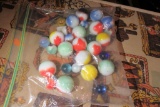 VARIETY OF COLORFUL MARBLES