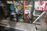 TOOLS AND HARDWARE ON SHELVING