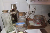 MISCELLANEOUS LOT OF GLASS STORAGE JARS