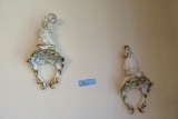 PAIR OF LEFTON WALL SCONCES WITH FIGURINES