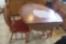 DROP LEAF TABLE WITH 2 PADDED CHAIRS