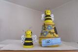 PLANTER STYLE BEE FIGURINES AND HIVES