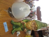 1984 AND 1992 CABBAGE PATCH KID FIGURINES. LANTERN. CERAMIC GNOME STYLE LEP