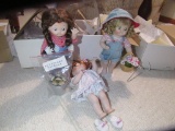 3 CAMPBELL KIDS DOLLS. MISS SNIFFLES, LITTLE CLAM DIGGER, AND THE LITTLE GA