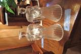 2 GLASS ANGEL CANDLE HOLDERS