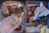 2 TOTES OF CHRISTMAS ORNAMENTS