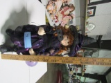 JESSE BISHOP ARTIST CLOTH BODY WITCH DOLL WITH STAND