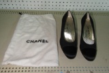 CHANEL SIZE 7-1/2 WOMEN'S SHOES WITH BAG