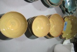 YELLOW SIGNED POTTERY BOWLS