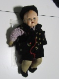 MADE IN GERMANY CELLULOID BOY DOLL WITH GLASS EYES AND EXTRA CLOTHES