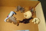 ASSORTED SMALL GLASS ANIMALS AND ETC