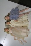 3 ASSORTED OPEN CLOSE EYE DOLLS. ONE IS EARLY MADAME ALEXANDER. ONE WITH CRACKED FACE