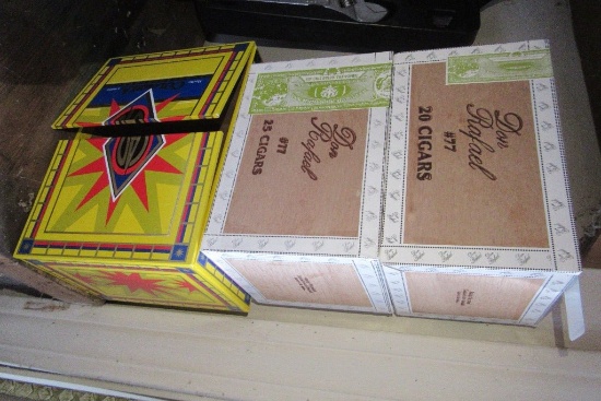 ASSORTED CIGAR BOXES