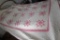 QUEEN SIZE BED PINK AND WHITE QUILTED BEDSPREAD