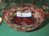 CRANBERRY GLASS BOWL