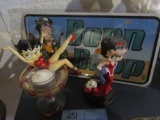 BETTY BOOP LICENSE PLATE AND CANDLE HOLDER