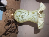 GREEN OVERLAY DECORATIVE TABLE LAMP