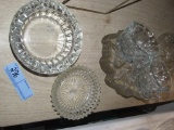 LEAF SHAPED LUNCHEON PLATES, CUPS, HEAVY ASHTRAY