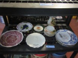ASSORTED PLATES AND ORIENTAL STYLE CUPS AND SAUCERS