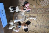 MICKEY AND MINNIE MOUSE LENOX FIGURINES AND 1997 LENOX MICKEY MOUSE BELL