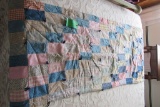 LOT OF QUILTED PILLOW COVERS. MINI QUILT. RUNNER. ETC