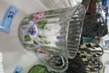 HAND-PAINTED GLASS PITCHER