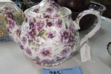 FLORAL TEAPOT WITH GOLD TRIM